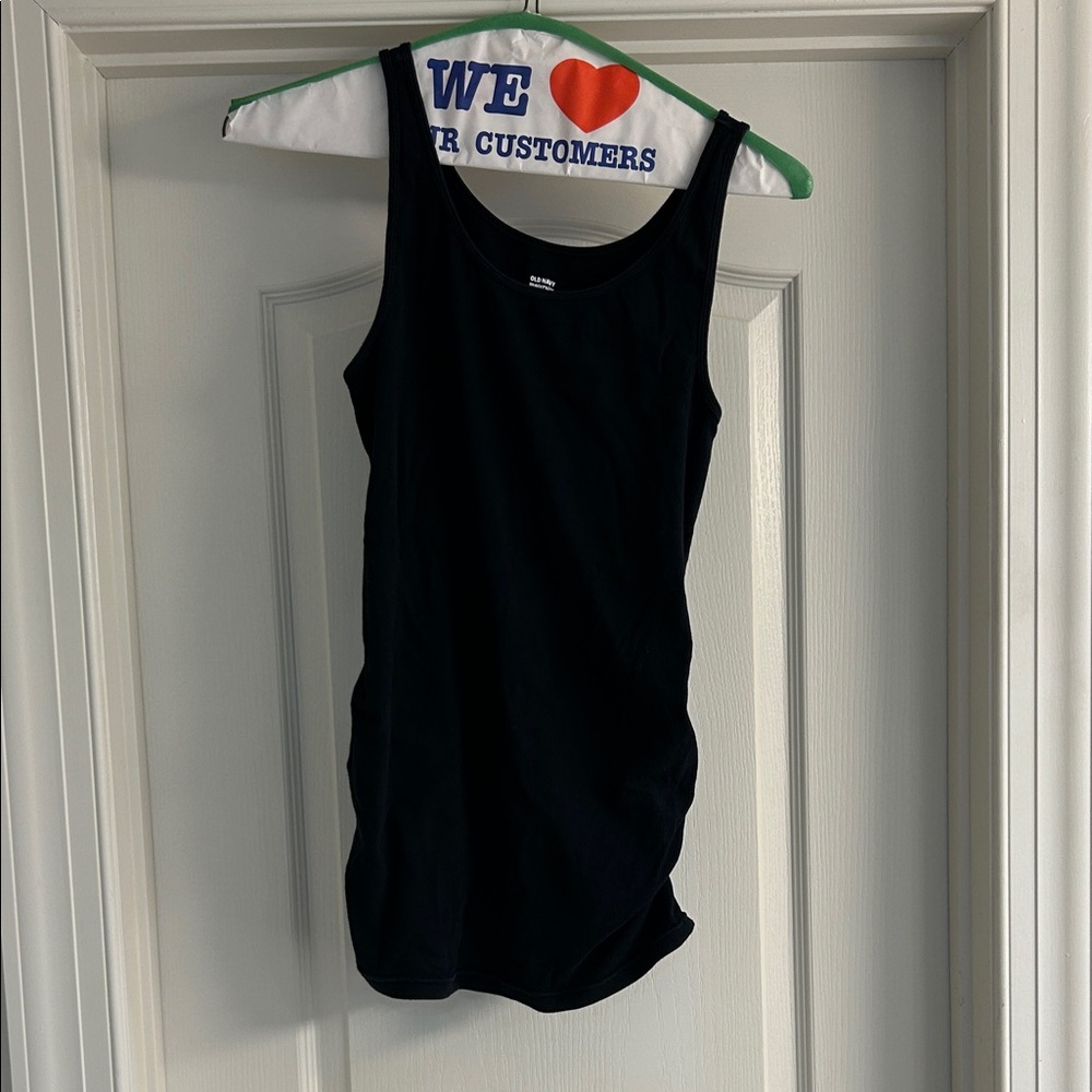Old Navy Black Maternity Fitted Tank